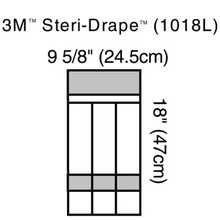 1018L - SOLVENTUM CORP - 3M™ Steri-Drape™ Instrument Pouch, 1018L, 3 long compartments, 2 adhesive strips, 25 cm x 47 cm, 10/CTN, 4 CTN/Case, Box of 40