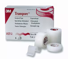 1527-0 - SOLVENTUM CORP - 3M™ Transpore™ Surgical Tape 1527-0, 1/2 inch x 10 yard (1,25cm x 9,1m), 24 rolls/box, Box of 240