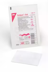 3566 - SOLVENTUM CORP - 3M™ Medipore™ +Pad Soft Cloth Adhesive Wound Dressing, 3566, Box of 100