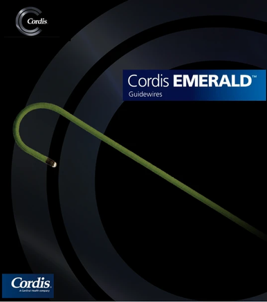 Cordis 502581A, EMERALD® Movable-Core Amplatz Guidewire, 502-581A, PTFE-Coated Straight Tip, 0.035in, 150cm, Straight (STR). Box of 5
