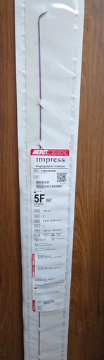 Medical 510035VER Impress ® Diagnostic Peripheral Catheter, VERT, 5Fr x 100 cm, Braided, 0 Side Ports, Box of 05