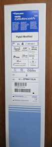 Terumo CG433 Radiofocus Glidecath Hydrophilic Coated Catheter, RF*ZPM4115JA, 4Fr, 150 cm x 0.038", Tip Pigtail Modified, Box of 5