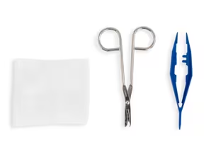06-6300 - Cardinal Health™ Suture Removal Tray including Littauer Scissors, 4.5IN and Plastic Forceps, Box of 50