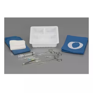 05-6000 - Cardinal Health™ Laceration Tray with Iris Scissors, Halstead Forceps, Adson Tissue Forceps, and Webster Needle Holder, Box of 20