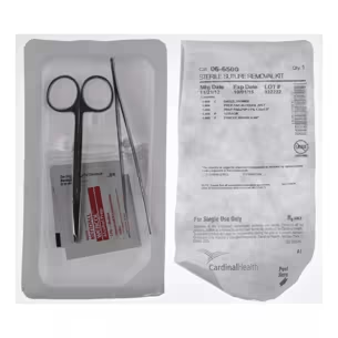 06-6500 - Cardinal Health™ Suture Removal Tray including Littauer Scissors, 4.5IN and Adson Forceps, Serrated, Box of 50