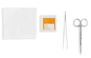HT06-8500 - Cardinal Health™ Suture Removal Tray including Iris Scissors, 4.5IN and Adson Forceps, 4.75IN, Box of 50
