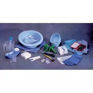 13752-630 - Cardinal Health™ 6 Piece Minor OR Single Basin Kit including Ring Basin, 7QT and CSR Wrap, 54 x 54IN, Box of 5