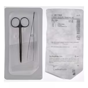 06-7200CA - Cardinal Health™ Suture Removal Tray including Littauer Scissors, 4.5IN and Adson Forceps, Serrated, 4.75, for California Customers Only, Box of 50
