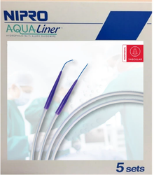 Nipro ALS+35180AS AQUALiner® Hydrophilic Nitinol Guidewire, .035" x 180 cm –  Angled Tip, Stiff. Box of 05