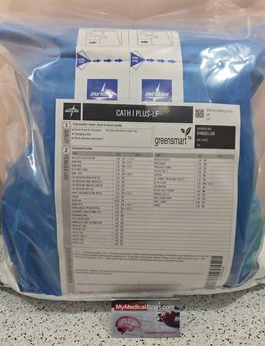 Medline DYNJSCL100 Medline Catheter Lab Standard Surgical Tray I Plus. Box of 03 Kit