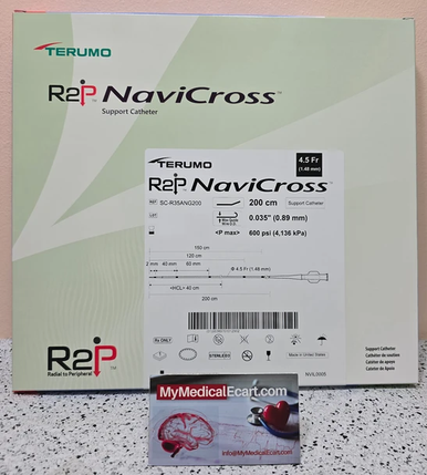 Terumo SC-R35ANG200 R2P® NAVICROSS® Support Catheters 0.035" x 200cm, Tip Shape Angled. Box of 1
