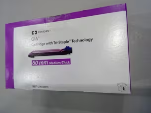 GIA60MTC - MEDTRONIC PLC GIA™ Stapler with Tri-Staple™ Technology, 60 mm, Medium/Thick Tissue, Staple Height 3.0 / 3.5 / 4.0 mm, Purple, Box of 6