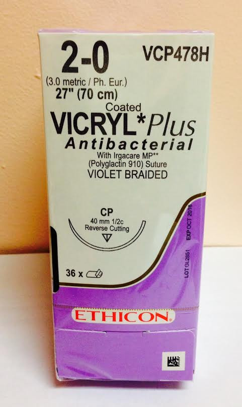 Ethicon VCP478H COATED VICRYL® Plus Antibacterial (polyglactin 910
