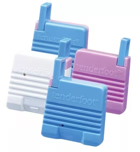 000TFM50I - WERFEN SA LANCET BLADE MICRO PREEMIE TENDERFOOT 0.65MM 1.40MM RETRACTABLE BLUE, Box of 50