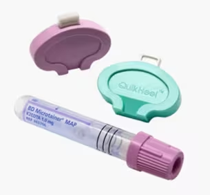 000TF50I - BD Microtainer® Quikheel™ Lancet, Automatic/Retractable, 2.50MM x 1.00MM Depth, Infant, Teal, Box of 50