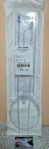 Total Vein® TVS3545M Introducer Kit with Depth Marks 5F x 45 cm; Introducer Kit Include: .035 Guidewire, Introducer Sheath and Dilator. Pack of 05 kits