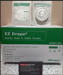A400-1000 EZ DRAPE Hose Cover 63 in Clear Sterile For Medical/Dental Handpieces & Hoses 24/Box
