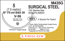 Ethicon M435G Surgical Stainless Steel Suture