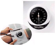 Welch Allyn DS45-11CB Aneroid Sphygmomanometer DuraShock™ Silver Series DS45 Pocket Style Hand Held 1-Tube Adult Arm