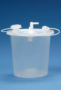 71-6515 Semi-Rigid Liner suction canister w/1 Elbow  1500 cc, Case of 100