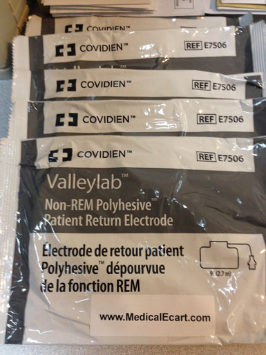 Valleylab, E7506, Adult, Non-REM, PolyHesive, Patient, Return, Electrode, Covidien, COVE7506, E7506A, 1944455, 209556 E7506- POLYHESIVE NON REM RET EL X50