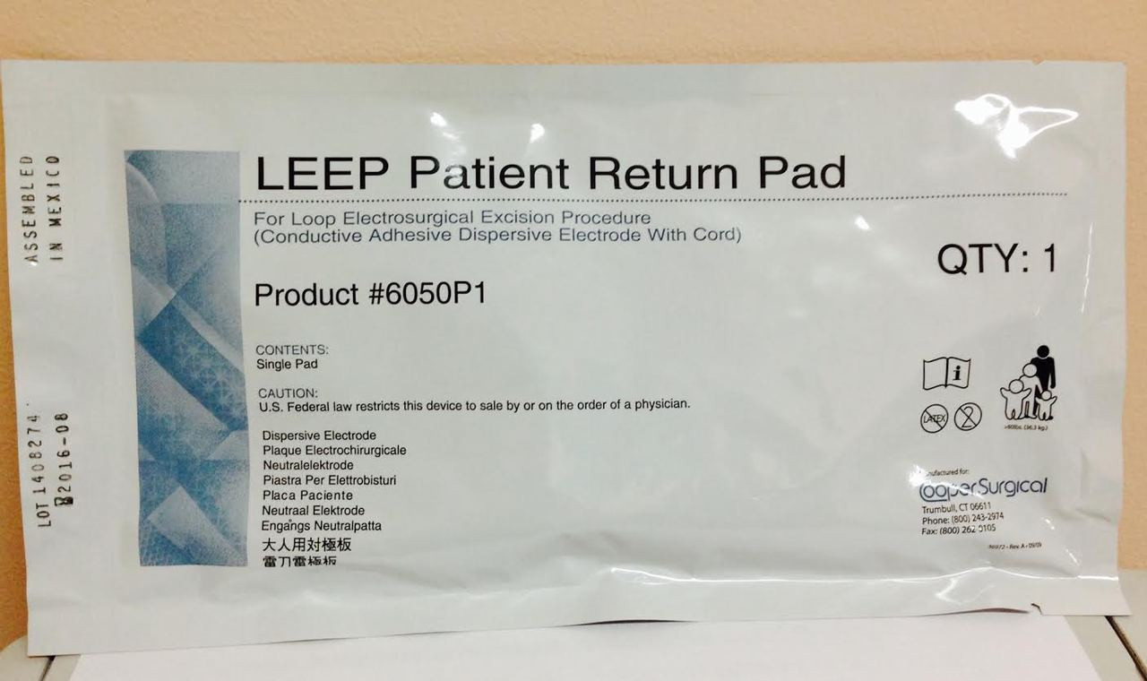 6050P1 Cooper Surgical Solid Grounding Pad Large
