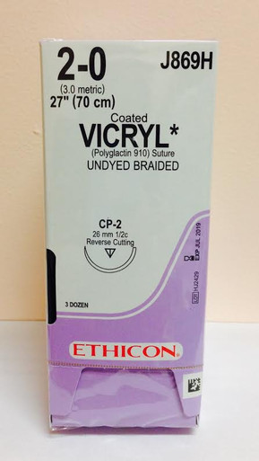 Ethicon J869H COATED VICRYL® (polyglactin 910) Suture