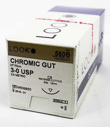 560B Absorbable 3-0 Chromic Gut Suture C-6LO