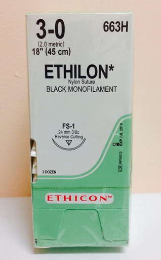 Ethicon 663H ETHILON Nylon Suture