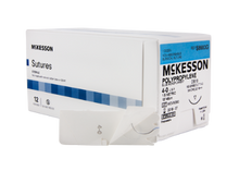 1034520  McKesson  S8683GX SUTURE, 4-0 POLYPRO 18" C-13 (12/BX)
Suture with Needle McKesson Nonabsorbable Blue Monofilament Polypropylene Size 4-0 18 Inch Suture 1-Needle 19 mm 3/8 Circle Reverse Cutting Needle