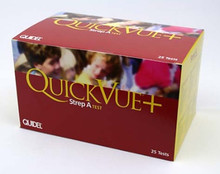 20122 QuickVue+ Strep A Test, 25 Tests per Box. Price per box