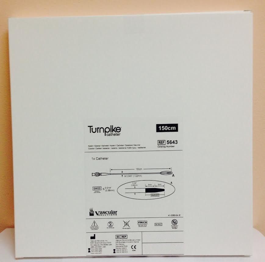 Prix専用 5643 Vascular Solutions Turnpike Catheter Soft Tip, Smooth Shaft