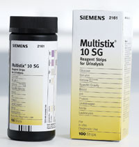10336425 Siemens Multistix Strip Urinalysis Test 10SG Parameter, Bottle of 100