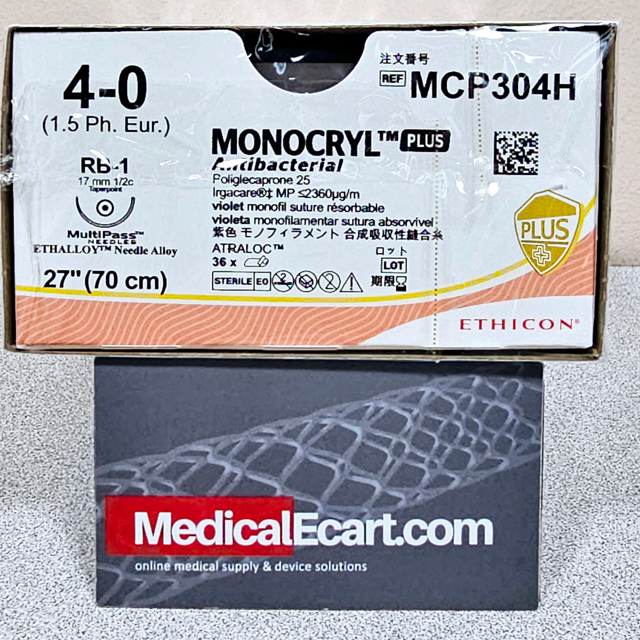 Ethicon MCP304H MONOCRYL® Plus Antibacterial (poliglecaprone