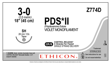 Ethicon Z774D PDS® II (polydioxanone) Suture