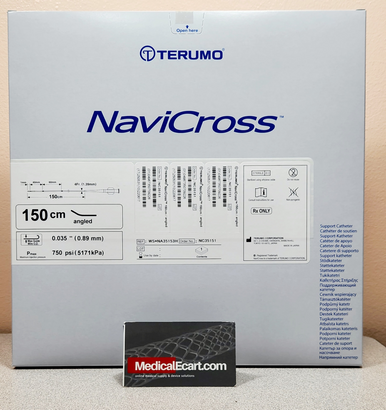 NC35151 Terumo NAVICROSS WS*NA35153H Support Catheters 0.035" x 150cm, Tip Shape Angled. Box of 1