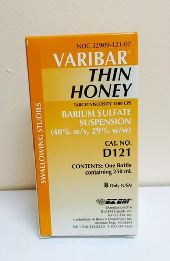 D121 Ezem 9000-04 Varibar Thin Honey Contrast Media Barium Sulfate  