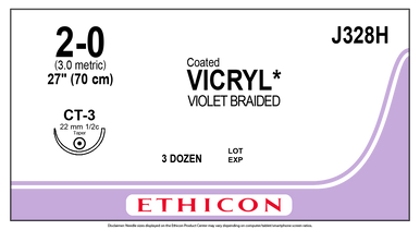 Ethicon J328H COATED VICRYL® (polyglactin 910) Suture