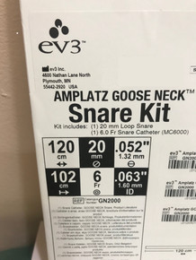 SNARE 25mm loop diameter, .038" shaft.  AMPLATZ GOOSE NECK 25MM 120CM KIT INCLUDES: 1-25mm snare , 1-6.0Fr Snare Catheter.