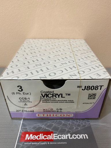 Ethicon J808T COATED VICRYL® (polyglactin 910) Suture