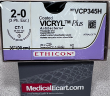 Ethicon VCP345H COATED VICRYL® Plus Antibacterial (polyglactin 910) Suture,  Taper Point