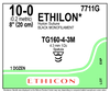 Ethicon 7711G ETHILON Nylon Suture ETHICON Suture, ETHILON, MICROPOINT - Spatula, TG160-4-3M / TG160-4-3M, 8", Size 10-0.