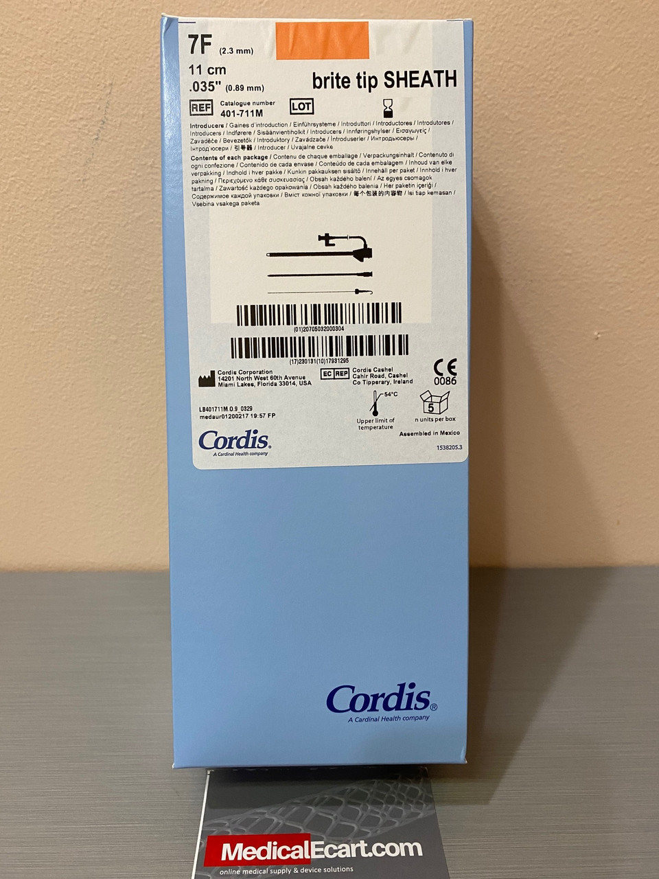 Cordis, 401-711M, BRITE TIP, Catheter Sheath Introducer, 401711M