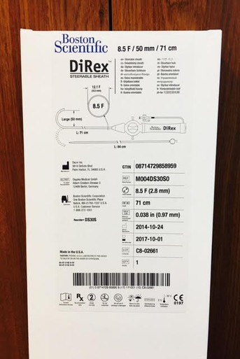 M004DS20S0 - Boston Scientific, DS20S Direx 8.5F, 71cms, MedCrv, Str Dilator .038 Max Guide wire