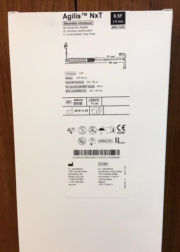 408310 Agilis™ NxT Steerable Introducer Dual-Reach™ 71 cm Sheath 8.5 F, Curve Type Medium Curl. 01 Unit. 