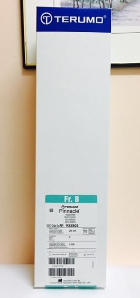 RSS805, PINNACLE STD IK 8FR 25CM NO WIRE, Terumo
