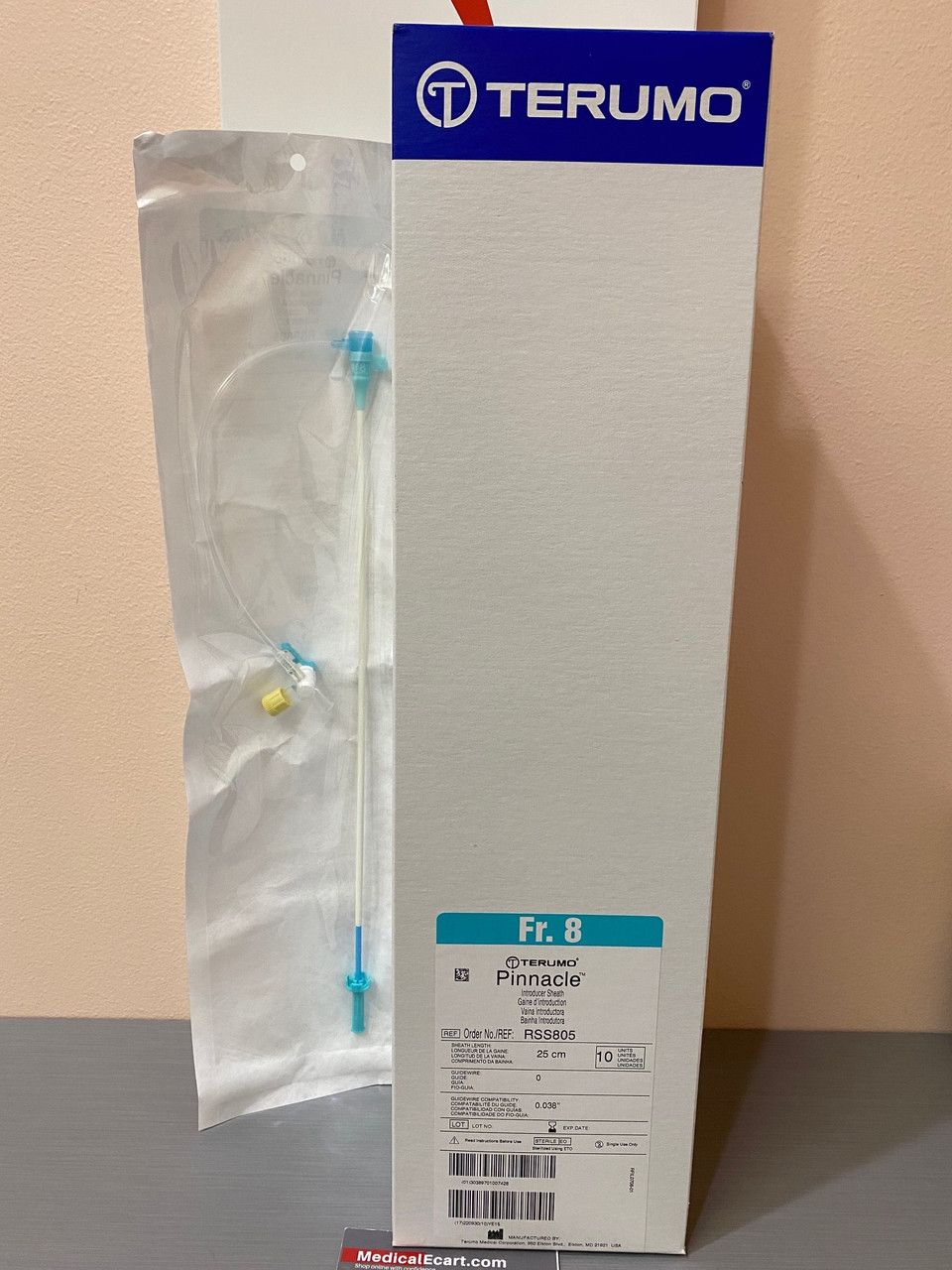 RSS805, PINNACLE STD IK 8FR 25CM NO WIRE, Terumo