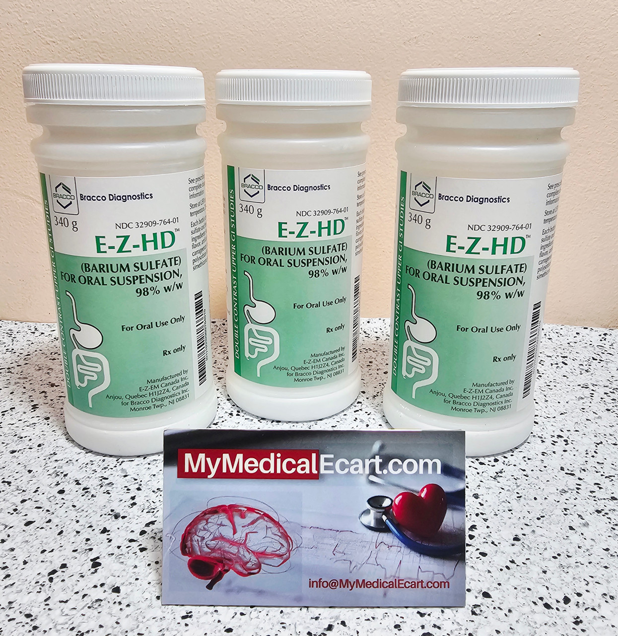 Bracco Diagnostics - 901702 E-Z-HD Oral Suspension 98% Strawberry