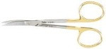 Iris Scissors, 4-1/2" (11.4 cm), curved Carbide Gold Handled Instrument