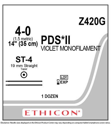 Ethicon Z420G PDS® II (polydioxanone) Suture
